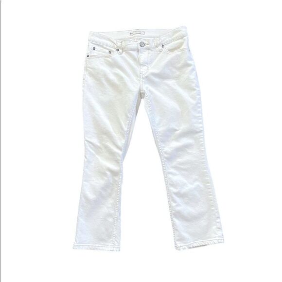 FREE PEOPLE Slim Kick Jeans White Size 28 - Picture 4 of 7